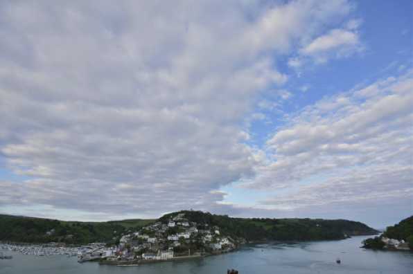 13 May 2020 - 19-09-26 
Interesting cloud formation. In my ignorance, I will suggest that is a sign of a weather front.
--------------------------
Interesting cloud formation over Kingswear.